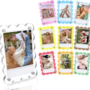 12 Piece Acrylic Magnetic Photo Frames for Refrigerator, 6 x 9 cm