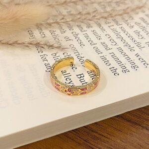 High‑Grade Enamel Drip‑Paint Open Finger Band | Halloween Party Present | Luxury Versatile Adjustable Women Ring