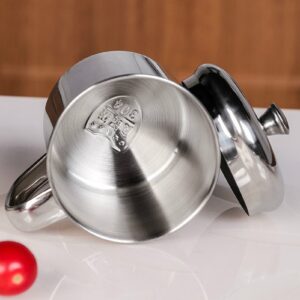 Portable Water Cup 350ml 304 Stainless Steel Rust Proof Tea Mug with Lid and Handle for Milk Juice Drink