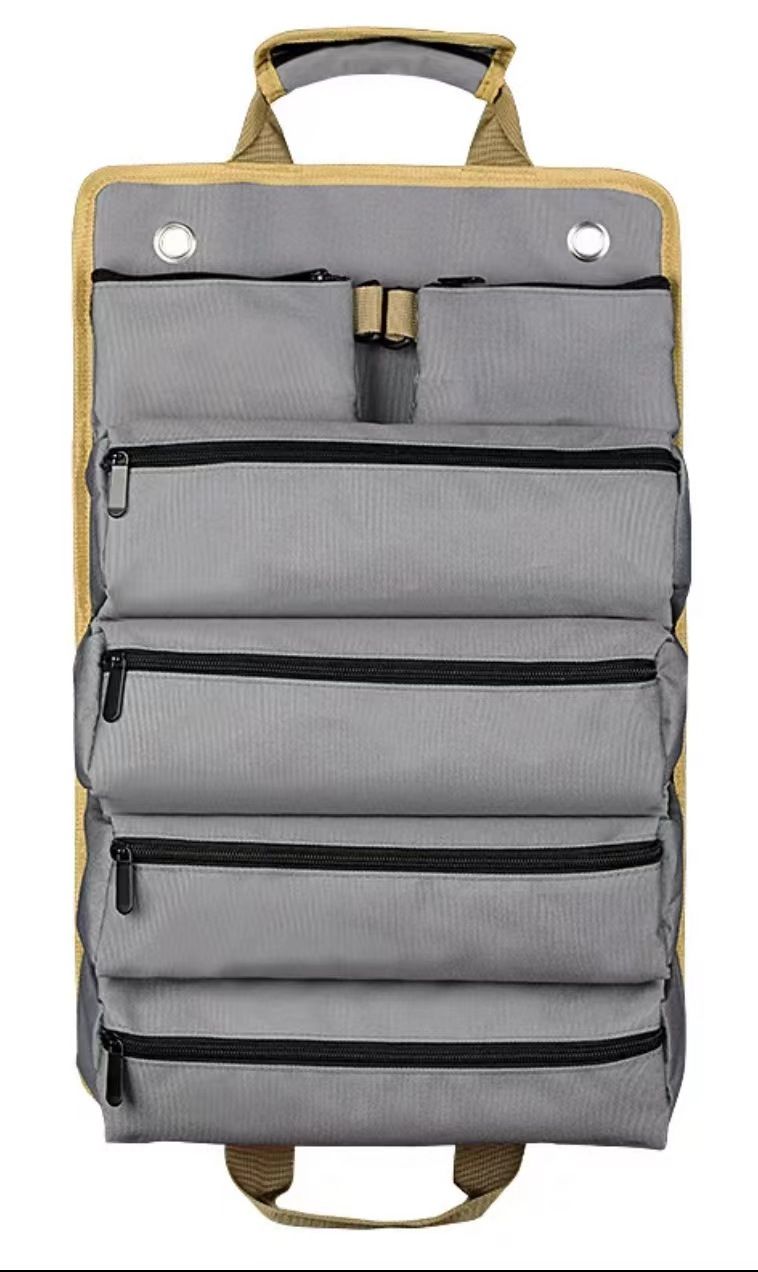 New Roll-Up Car Tool Bag, 1200D Waterproof & Wear-Resistant, Portable Multi-Scene Storage, Pro Essential.(grey)