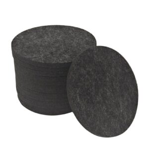 14Pcs Round Felt Coasters for Glasses Including Box Table Coasters Felt Coasters in Dark Grey for Drinks Cups Bar Glass