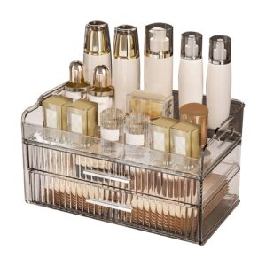Makeup Organizer Box Large Capacity Clear Cosmetic Storage Container Without Lid