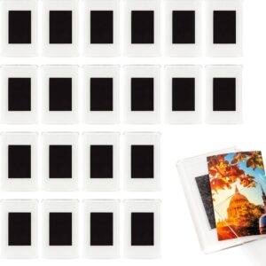 20-Pack Clear Magnetic Photo Frames for Refrigerators, Reusable Acrylic Holders, 7 x 5 cm