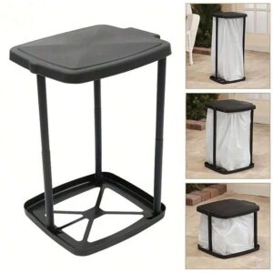 3 Height Expandable Rubbish Bin Stand with Lid, 27/48/70cm Adjustable Trash Bag Holder for Camping Home and Outdoor Use