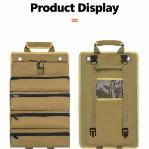 New Roll-Up Car Tool Bag, 1200D Waterproof & Wear-Resistant, Portable Multi-Scene Storage, Pro Essential.(khaki)
