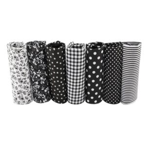 7pcs 25*25cm Cotton Fabric DIY Assorted Squares Pre Cut Beddding Suite Quarters Bundle