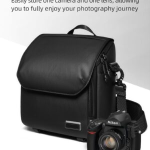 10.5inch Compact Waterproof One Shoulder Photography Bag with Removable Dividers, Breathable Back Cushion, Bottom Tripod Straps and Multi-Pocket Storage for One Camera & Len