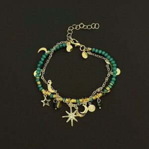 Bracelet 1468 Vintage Dopamine Style | Christmas Minimal Retro Gift | Sleek Simple Vintage Bracelet Understated Versatile Jewelry