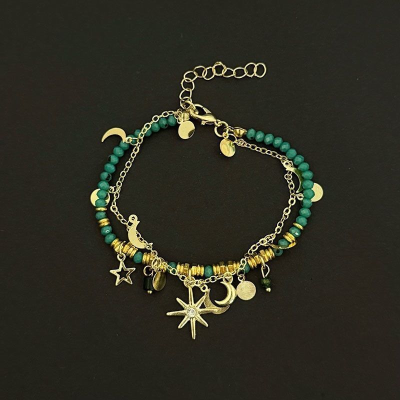 Bracelet 1468 Vintage Dopamine Style | Christmas Minimal Retro Gift | Sleek Simple Vintage Bracelet Understated Versatile Jewelry