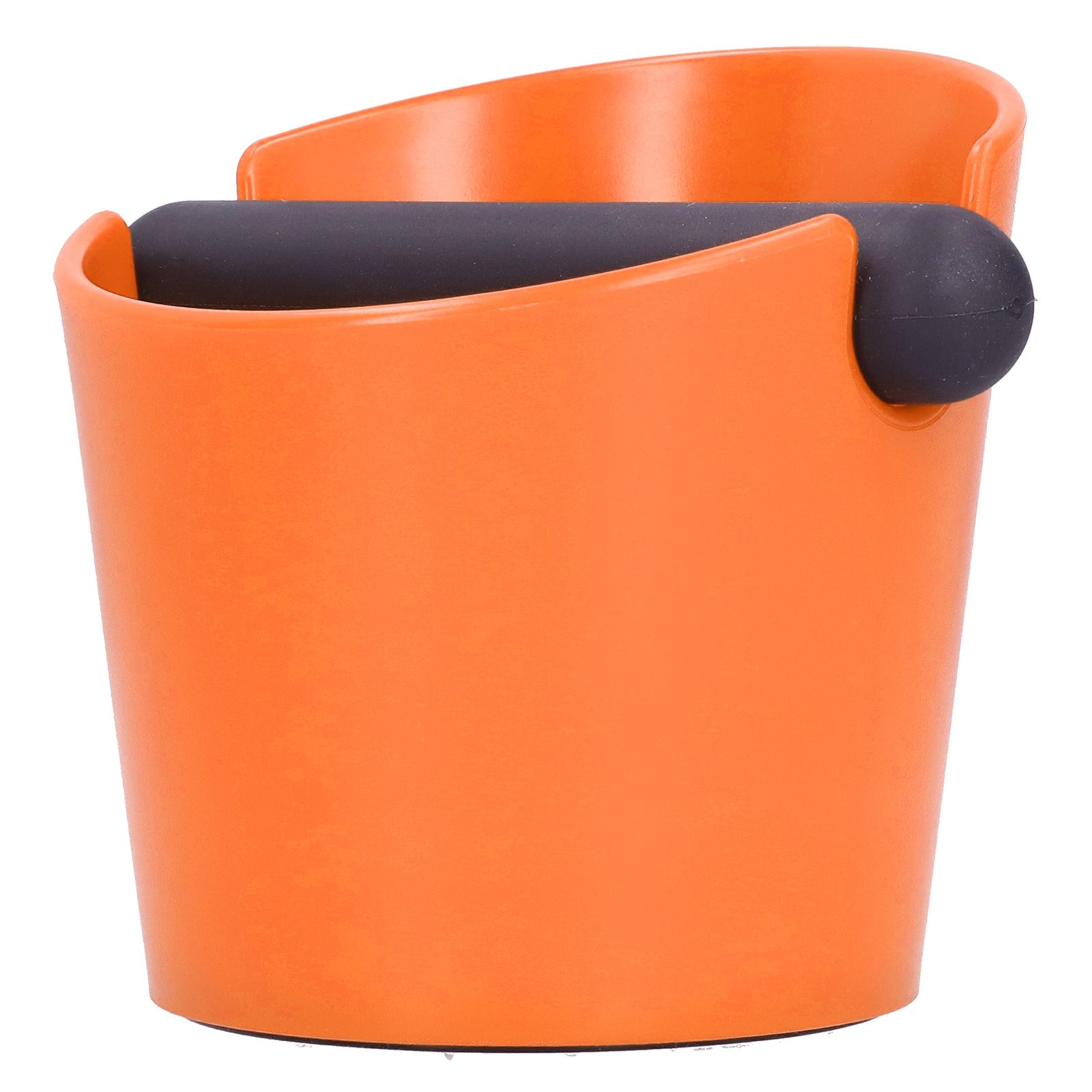 Non Slip Coffee Knock Box Coffee Grounds Bucket Container Dump Bin Accessories(Orange )