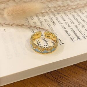 High‑Grade Enamel Pattern Adjustable Ring | Halloween Gathering Jewelry | Versatile Light‑Luxury Ladies Finger Ring