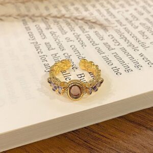 Luxury Enamel Drip‑Paint Open Statement Ring | Halloween Daily Present | Elegant Versatile Women Finger Band