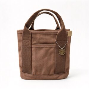 16Oz Brown 16Oz Canvas Women Tote Bag, Multi‑Functional Lunch Handheld Pouch, Halloween Daily Travel Commute Handbag